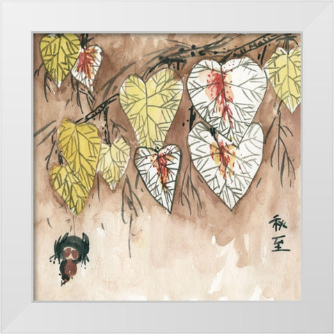 Autumnal II White Modern Wood Framed Art Print by Wang, Melissa