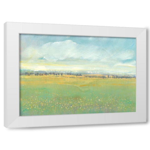 Soft Meadow Light II White Modern Wood Framed Art Print by OToole, Tim