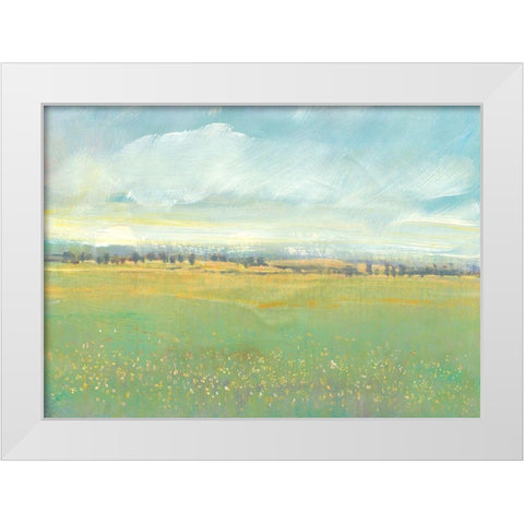 Soft Meadow Light II White Modern Wood Framed Art Print by OToole, Tim