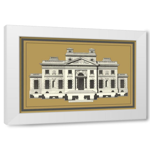 Grand Facade I White Modern Wood Framed Art Print by Deneufforge