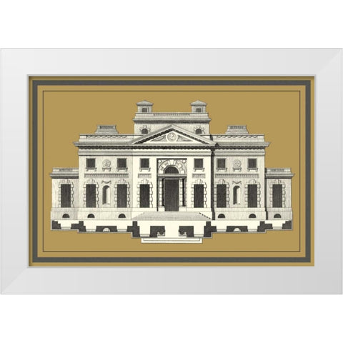 Grand Facade I White Modern Wood Framed Art Print by Deneufforge