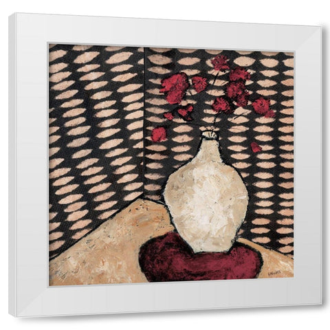 Retro White Vase White Modern Wood Framed Art Print by Bagnato, Judi