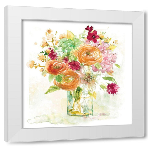 Garden Jar III White Modern Wood Framed Art Print by Franklin, Elizabeth