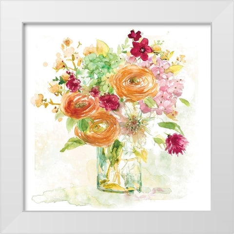 Garden Jar III White Modern Wood Framed Art Print by Franklin, Elizabeth