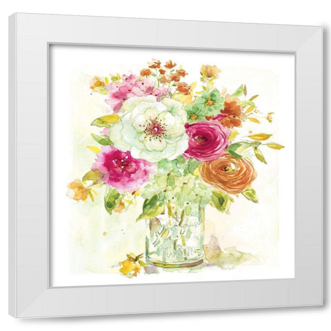 Garden Jar IV White Modern Wood Framed Art Print by Franklin, Elizabeth