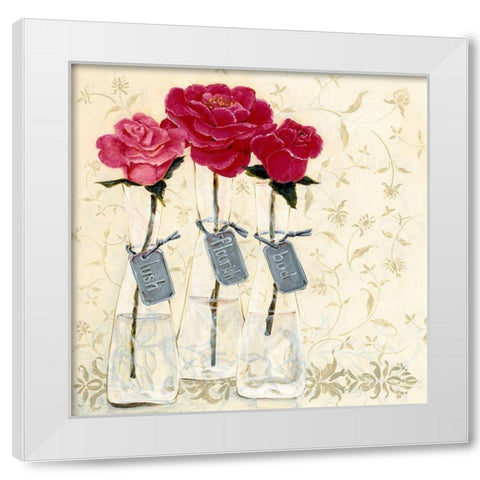 Inspired Pink White Modern Wood Framed Art Print by Boem, O.