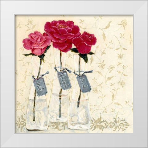 Inspired Pink White Modern Wood Framed Art Print by Boem, O.