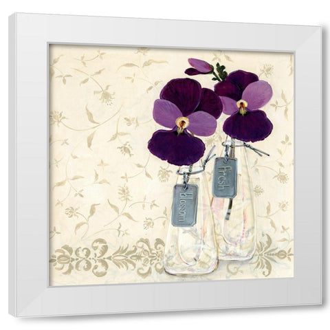 Inspired Purple White Modern Wood Framed Art Print by Boem, O.