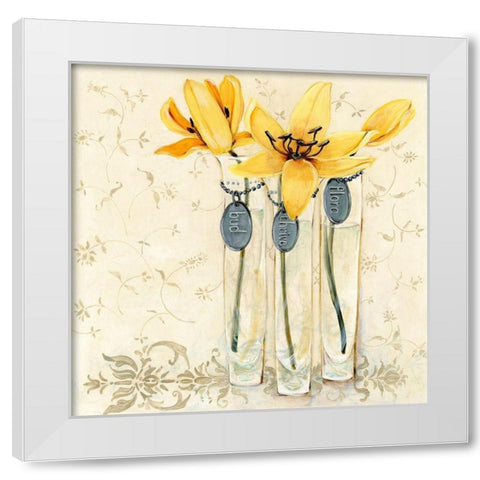 Inspired Yellow White Modern Wood Framed Art Print by Boem, O.