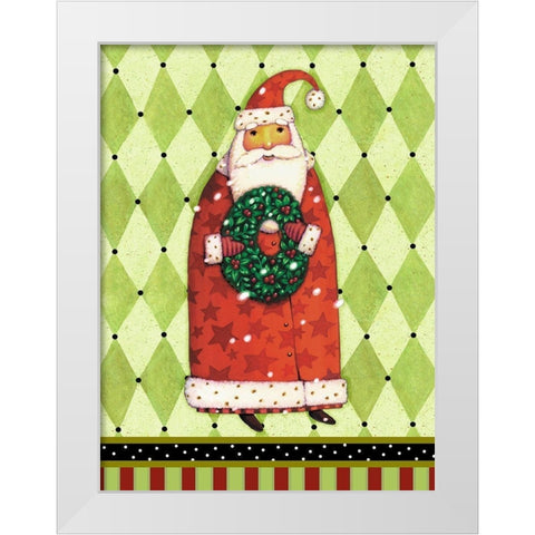 Harlequin Christmas II White Modern Wood Framed Art Print by Eisner, Viv