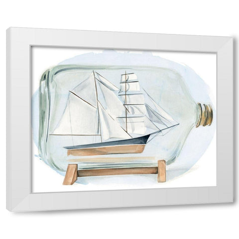 Sail the Seas I White Modern Wood Framed Art Print by Parker, Jennifer Paxton