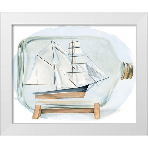 Sail the Seas I White Modern Wood Framed Art Print by Parker, Jennifer Paxton