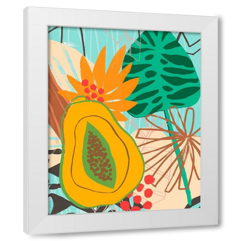 Graphic Jungle II White Modern Wood Framed Art Print by Vess, June Erica