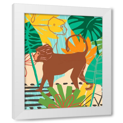 Graphic Jungle III White Modern Wood Framed Art Print by Vess, June Erica