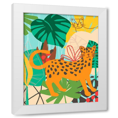 Graphic Jungle IV White Modern Wood Framed Art Print by Vess, June Erica