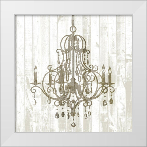 Shiplap Chandelier II White Modern Wood Framed Art Print by Goldberger, Jennifer