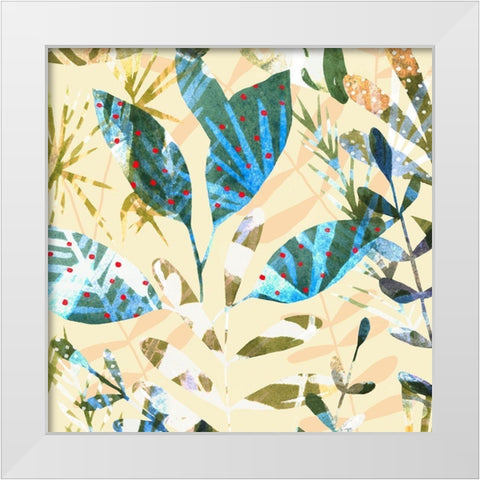 Technicolor Jungle II White Modern Wood Framed Art Print by Scarvey, Emma