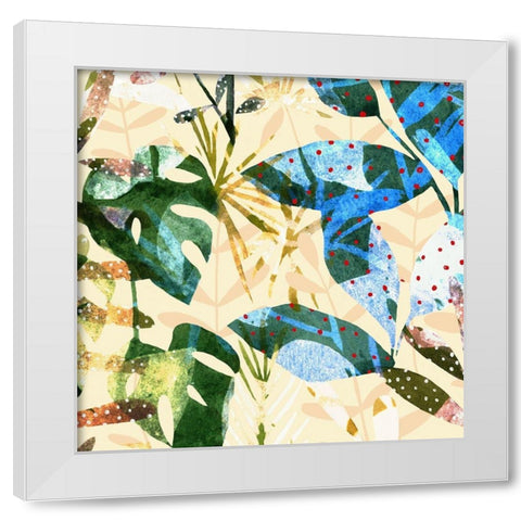 Technicolor Jungle III White Modern Wood Framed Art Print by Scarvey, Emma