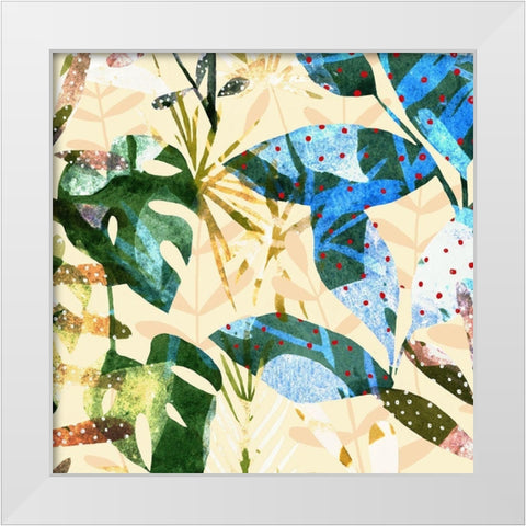 Technicolor Jungle III White Modern Wood Framed Art Print by Scarvey, Emma