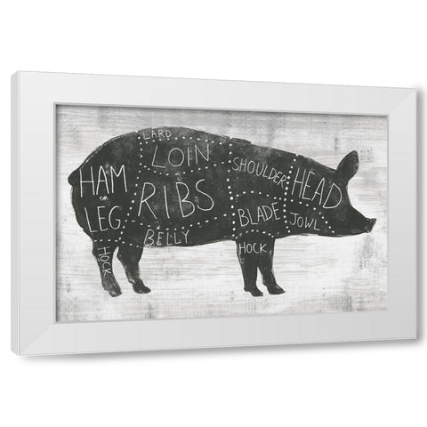 Farmhouse Butcher I White Modern Wood Framed Art Print by Vess, June Erica