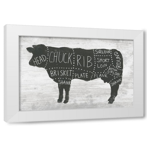 Farmhouse Butcher II White Modern Wood Framed Art Print by Vess, June Erica