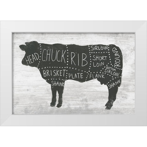 Farmhouse Butcher II White Modern Wood Framed Art Print by Vess, June Erica