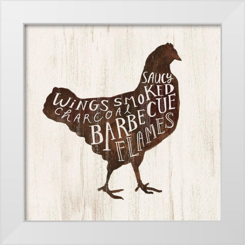 Farmhouse BBQ III White Modern Wood Framed Art Print by Borges, Victoria