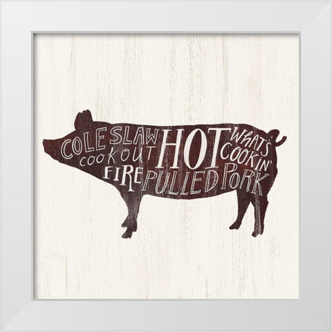 Farmhouse BBQ IV White Modern Wood Framed Art Print by Borges, Victoria