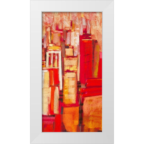 Pink City Sunrise II White Modern Wood Framed Art Print by Gardner, Jennifer