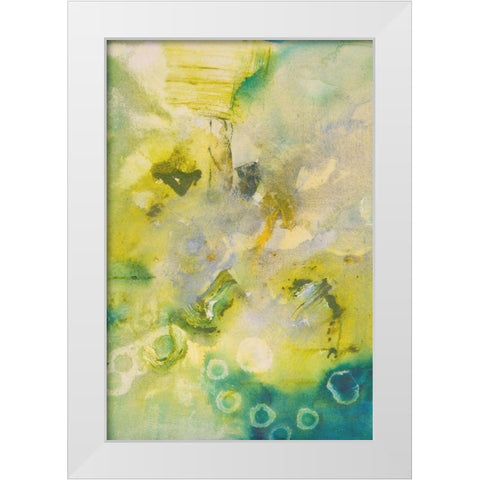 Turquoise Flow II White Modern Wood Framed Art Print by Gardner, Jennifer