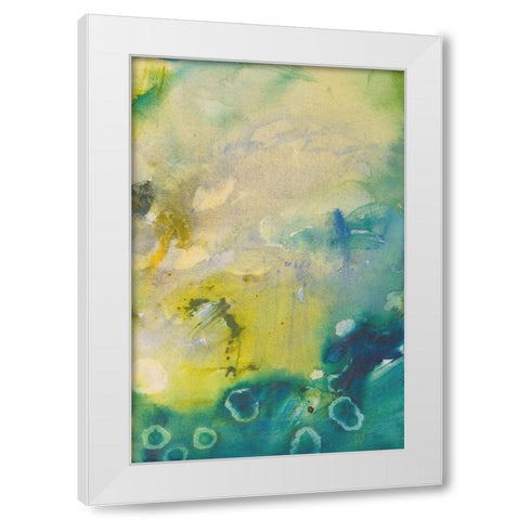 Turquoise Flow III White Modern Wood Framed Art Print by Gardner, Jennifer