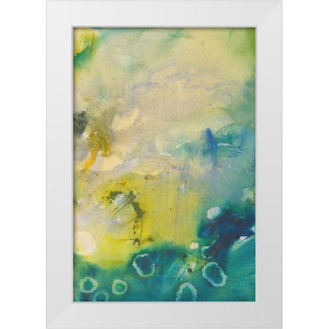 Turquoise Flow III White Modern Wood Framed Art Print by Gardner, Jennifer