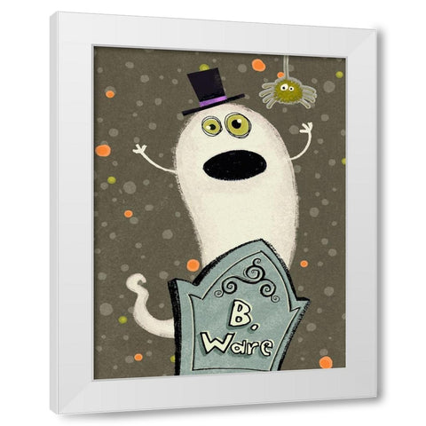 Happy Haunting II White Modern Wood Framed Art Print by Eisner, Viv