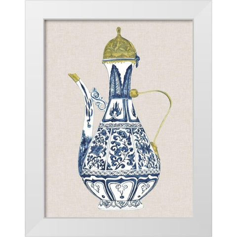 Antique Chinese Vase II White Modern Wood Framed Art Print by Wang, Melissa