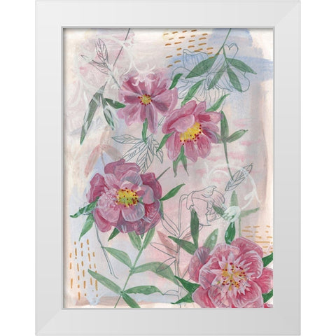 Spring Composition I White Modern Wood Framed Art Print by Wang, Melissa