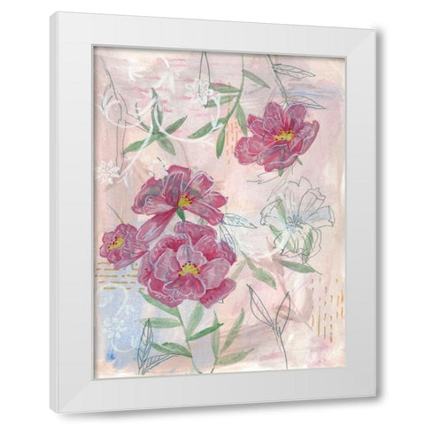 Spring Composition II White Modern Wood Framed Art Print by Wang, Melissa