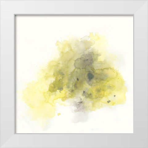Citron Cloud II White Modern Wood Framed Art Print by Vess, June Erica