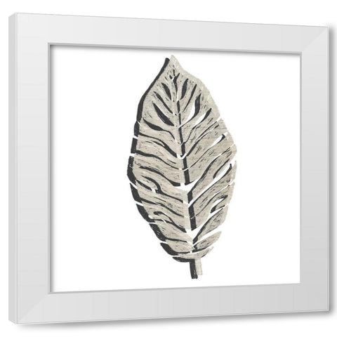 Cut Paper Palms II White Modern Wood Framed Art Print by Vess, June Erica