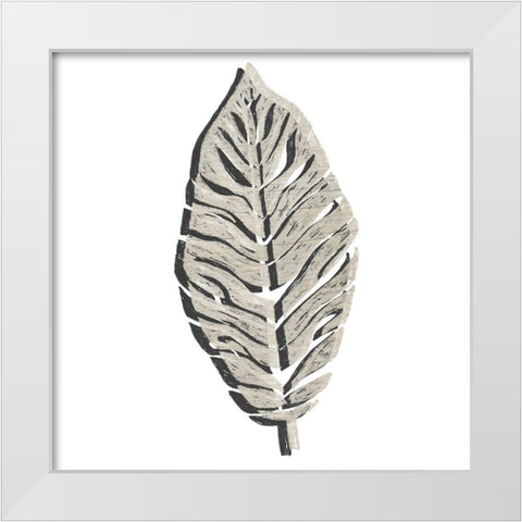 Cut Paper Palms II White Modern Wood Framed Art Print by Vess, June Erica