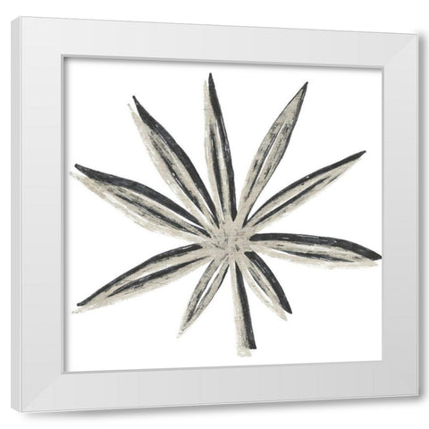 Cut Paper Palms III White Modern Wood Framed Art Print by Vess, June Erica