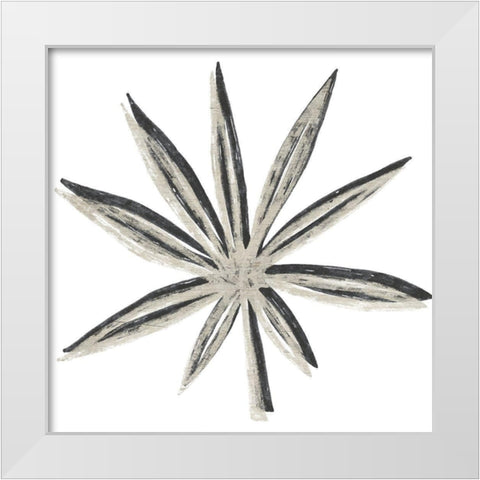 Cut Paper Palms III White Modern Wood Framed Art Print by Vess, June Erica