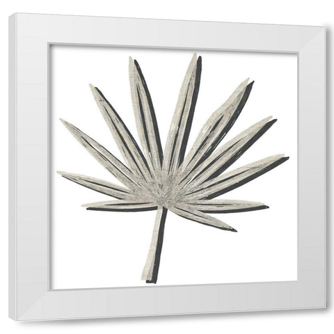 Cut Paper Palms IV White Modern Wood Framed Art Print by Vess, June Erica
