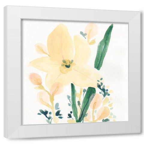 Garden Essence II White Modern Wood Framed Art Print by Vess, June Erica
