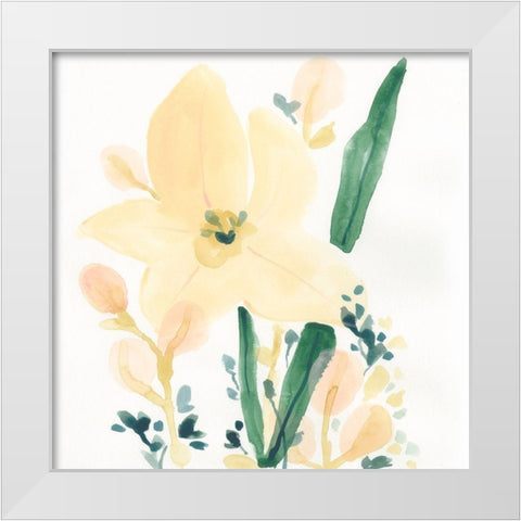 Garden Essence II White Modern Wood Framed Art Print by Vess, June Erica