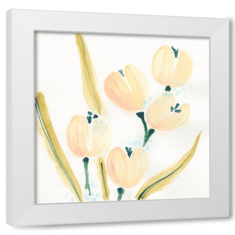 Garden Essence V White Modern Wood Framed Art Print by Vess, June Erica