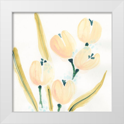 Garden Essence V White Modern Wood Framed Art Print by Vess, June Erica