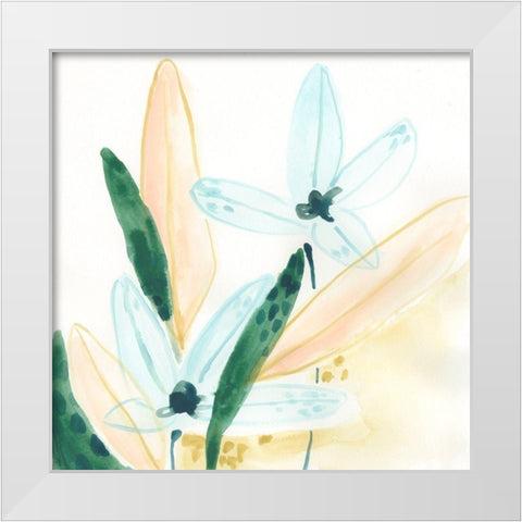 Garden Essence IX White Modern Wood Framed Art Print by Vess, June Erica