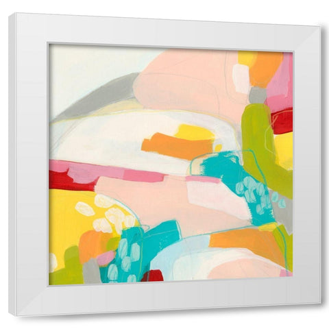 Chroma I White Modern Wood Framed Art Print by Vess, June Erica