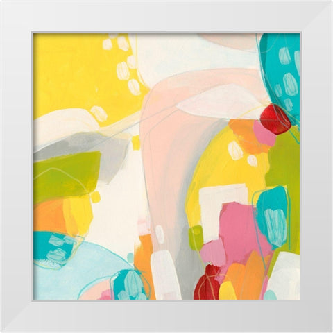 Chroma II White Modern Wood Framed Art Print by Vess, June Erica