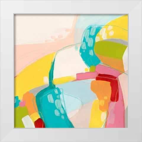 Chroma III White Modern Wood Framed Art Print by Vess, June Erica
